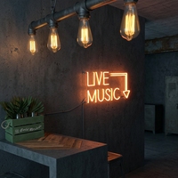 Enseigne néon LED personnalisée en acrylique pour mariage et fête, livraison rapide, design gratuit, idéale pour les vendeurs Etsy - Nouveauté Musique Live Dropshipping