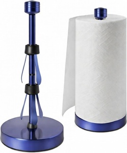 Portarrollos de Papel para Encimera, Desgarre con una Sola Mano, Acero Inoxidable, Base Pesada, para Cocina, Baño, Esenciales del Estilo Rústico - Azul - Product Image 1