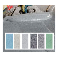 Peinture de sol en sable coloré auto-nivelante époxy YURU, facile à appliquer, peinture de sol en sable coloré époxy effet marbre