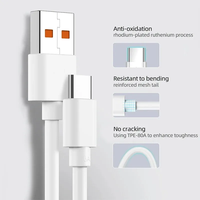 Étiquette dorée Chargeur 120w Adaptateur EU US Charge rapide 6A Type C Câble de données Super Fast Charger Plug Phone Adapters Cable Set