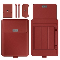 Nouvelles Tendances : Housse de Protection de Luxe pour Ordinateur Portable avec Support, Sac de Transport pour MacBook Air Pro 13 14 16 Pouces M1, Étui en Cuir pour Ordinateur Portable