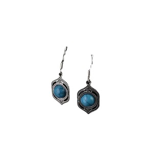 Geometric Alloy Jewelry <b>Set</b> With Turquoise Inlay For Women Fashion Necklace Earrings <b>Bracelet</b> <b>Set</b> - Product Image 5