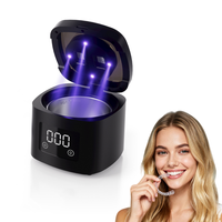 Nettoyeur de prothèses dentaires et de gouttières ultrasoniques UV silencieux en ABS de 200 ml pour usage domestique portable