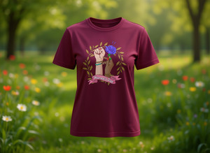 Camiseta del Día Internacional de la Mujer para mujer, manga corta, estampado floral, cuello redondo, informal, primavera verano, 100% algodón jersey - Product Image 2