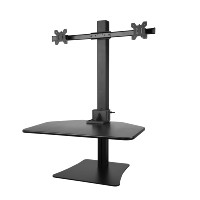 Convertisseur de bureau debout pour poste de travail assis SSW200D avec double support de moniteur
