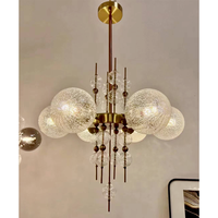 Lustre créatif de luxe en verre à bulles, lampe combinée artistique, luminaires décoratifs pour salon et bureau