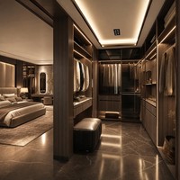 Armario de Madera Moderno, Sistema de Guardarropa, Almirah de Madera Sólida, Armario Personalizado, Muebles de Dormitorio, Armario Vestidor con Cajones
