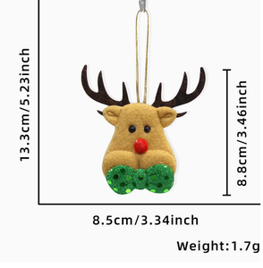 Decorazione Natalizia 2026: Fiocco con Renne in Peluche, Accessori Cartoon, Ciondolo Fai-da-Te per Albero di Natale, Promozione Vendita all'Ingrosso - Product Image 1