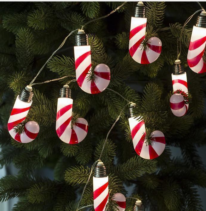 Newish Милая Красивая рождественская тростниковая цепочка, теплый белый светодиодный декоративный свет