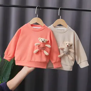 Sudadera con capucha deportiva para niños y niñas, suéter de dibujos animados para niños de 0 a 4 años, camiseta informal, ropa de primavera y otoño, 2021