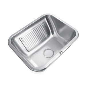 Évier à linge rectangulaire en acier inoxydable Koge, durable, pour salle de bain, balcon, zone de lavage - Product Image 1