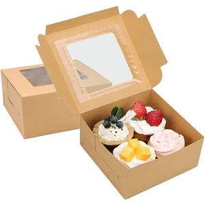 Wholesale Food Grade Cupcakes Box for 2 4 6 12 PVC PET Mini Muffins boxes with Inserts Clear Cupcake Boxes