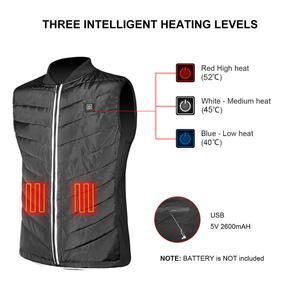 Gilets chauffants d'hiver personnalisés en gros Gilets chauffants électriques à batterie rechargeable - Product Image 6