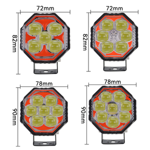 Luz LED para Motocicleta Flash 4 5 6 7 8, Lámpara de Trabajo Auxiliar de Doble Color con Estrobo, Modelo MO-216 para Parachoques de Auto, Camioneta y SUV - Product Image 2