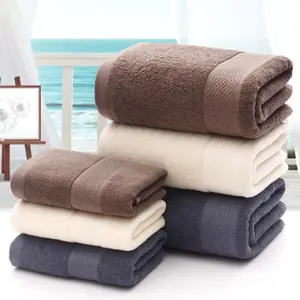 Cotton bath towel absorbent large soft Scandinavian style can be customized LOGO hotel large towels