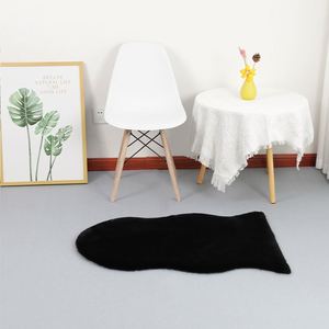 Alfombra peluda y esponjosa de estilo moderno, Alfombra de piel sintética blanca de lana de lujo, alfombra peluda de pelo largo, sala de estar alfombra para, alfombra resistente a las manchas - Product Image 5