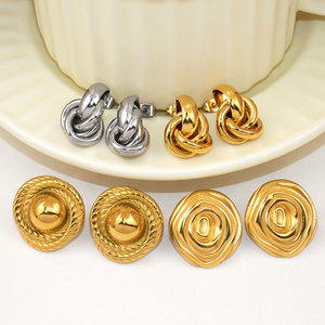 <span class=keywords><strong>Boucles</strong></span> d'oreilles <span class=keywords><strong>multi</strong></span>-<span class=keywords><strong>anneaux</strong></span> en acier inoxydable, hypoallergéniques, haut de gamme et adaptées aux femmes - Product Image 2