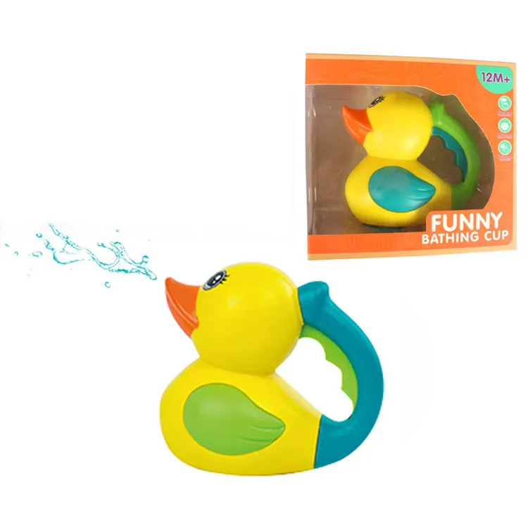 Sevimli plastik su sprey oynayan çocuklar ördek bebek duş banyo oyuncak