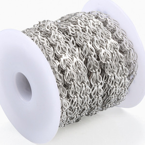Cadena de Acero Inoxidable con Diseño Innovador en Forma de Linterna |   Estructura Compleja Única para la Creación de Joyería DIY - Product Image 1