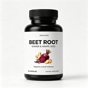 Capsules de complexe de racine de betterave, gingembre et pépins de raisin OEM/ODM – Supplément antioxydant naturel pour l'énergie, les soins corporels et le bien-être général - Product Image 1