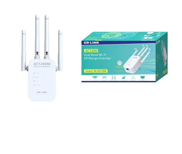 ตัวขยายสัญญาณไวไฟ1200M D-LINK 2.4 & 5G WiFi BL-RE1200,เสาอากาศ4เสาเครื่องขยายสัญญาณการพัฒนา TP-Link