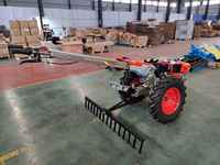 Tracteur à conducteur marchant directement de l'usine, avec charrue à disques, petit tracteur agricole pour le retournement et la culture des terres agricoles