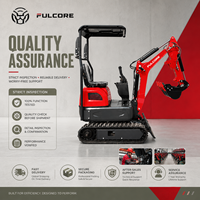 Mini-excavatrice hydraulique haute performance Fulcore en promotion, certifiée CE EPA, pour travaux agricoles et de construction