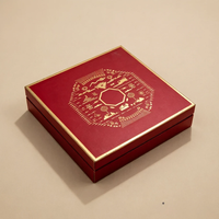 Boîte à bijoux de luxe personnalisée écologique pour bracelet et collier, emballage cadeau, boîte rouge avec couvercle et base, doublure personnalisée