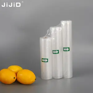 JiJiD Custom Printed Embossed Meat Food Package Vacuum Packing Plastic Storage Bags Roll