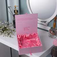 Satin cheveux humains armure cadeau boîte de rangement faisceaux de cheveux emballage extension sacs ruban fermeture pour perruque accessoires boîtes en papier