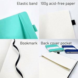 A5 Hardcover <b>Dotted</b> Linen Custom Fabric Leather Cover <b>Notebook</b> Planner - Product Image 5