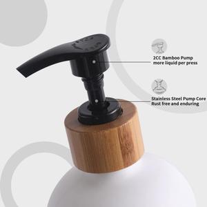 Bouteille Boston en verre avec pompe pour distributeur de savon, lotion, shampoing et désinfectant pour les mains, idéale pour la salle de bain - Product Image 3