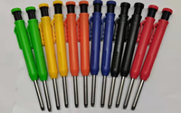 Crayon marqueur industriel DIY OEM/ODM, outils de marquage, mines de recharge, taille-crayon intégré, crayon marqueur mécanique à pointe longue pour trous profonds, 6