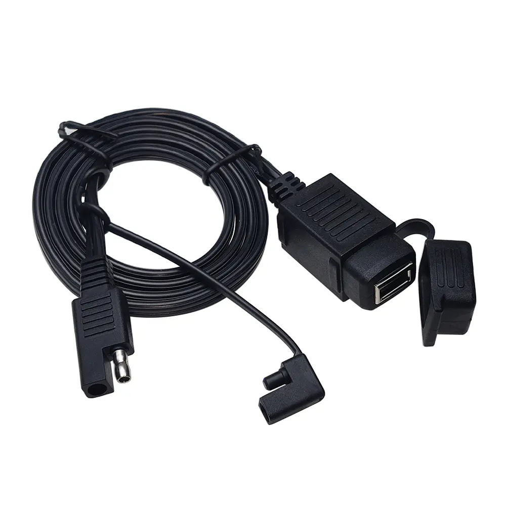 Caricabatterie per telefono USB per moto cavo adattatore da SAE a USB presa di alimentazione per porta USB impermeabile compatibile con Smart Phone Tablet GPS