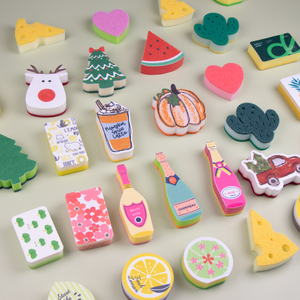 Thân thiện với môi Tùy chỉnh hình cellulose rửa chén miếng bọt biển nhà bếp làm sạch máy lọc khí và miếng cọ rửa bọt biển - Product Image 2