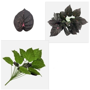 Vente en gros de feuilles de patate douce artificielles bonsaï en plastique feuilles de pothos en <span class=keywords><strong>pot</strong></span> <span class=keywords><strong>pour</strong></span> salon bureau sol balcon décoration - Product Image 2