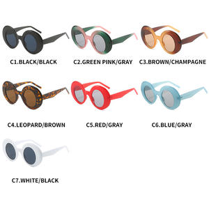 Gafas de verano <span class=keywords><strong>Comprar</strong></span> a granel Gafas de sol Hombres Alta calidad 2023 Tonos para mujeres Marco grueso Gafas de sol con forma ovalada - Product Image 6