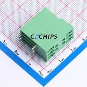 XDCB-3A381M-2S-3G61 Plug-in Terminal Block Bent Lead Through Hole,P=3.81mm Board-to-Board / Socket - Closed 2x3P 3.81mm Green - Product Image 1