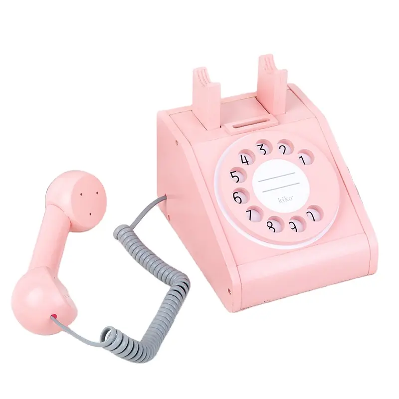 Simuleren Retro Telefoon Machine Meisje Retro Telefoon Prinses Spelen Kinderen Houten Speelgoed