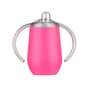 Tazza Termica Ecologica a Forma di Uovo in Acciaio Inox con Impugnatura, 10oz, Rivestimento in Polvere, per Bebè, per Bevande Calde e Fredde - Product Image 2