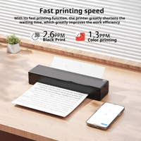 Printer Inkjet Mini A4 Hitam/Putih dan Warna LD0806 Printer Inkjet Portabel NEWYES