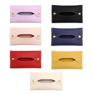 PU Leather <b>Tissue</b> Box Mini <b>Paper</b> Towel Case Handy Pocket <b>Tissue</b> Holder for Household Use - Product Image 1
