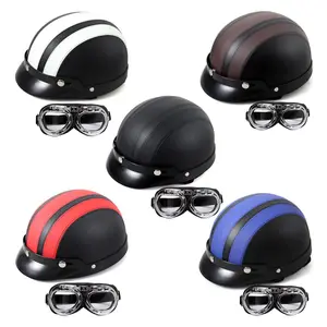 Casques de moto Casque de vélo électrique Casque ouvert à double visière Hommes Femmes Scooter Moto Moto Casque de vélo - Product Image 1