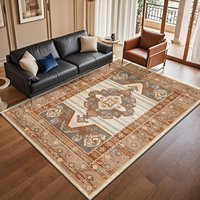 Tapis de salon moderne en polyester floral de haute qualité, fabriqué à la machine, résistant à l'eau et écologique
