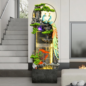 Décoration d'intérieur : Ornement aquatique créatif en forme de paon pour aquarium à circulation d'eau, à poser au sol dans le salon, cadeau de pendaison de crémaillère - Product Image 2