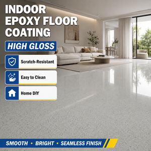Peinture époxy liquide auto-nivelante effet marbre brillant pour sols, application au truelle, revêtement pour sous-sols et garages, vente en gros usine, OEM - Product Image 2