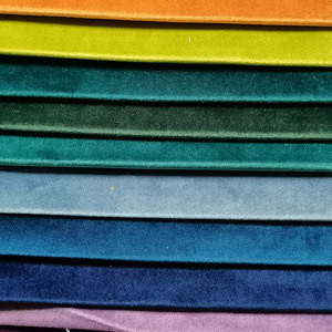 Tela de terciopelo de poliéster súper suave multicolor HL001, tela lisa de terciopelo holandés para tapicería de sofás - Product Image 4