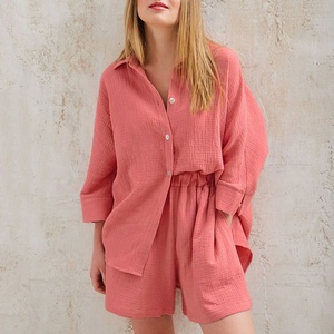 Vêtements pour femmes printemps-automne 2026, mode féminine, ensemble haut à manches longues et pantalon court, costumes deux pièces pour femmes, deux pièces - Product Image 5
