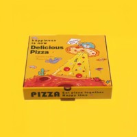 Boîtes à pizza aseptiques personnalisées avec laminage mat, gaufrage, doublure en aluminium, résistantes à la graisse, emballage alimentaire pour la restauration, carton à emporter