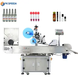 High Quality Automatic Small Round Bottle Ampoule Blood Collection Tube Horizontal 10 mil vial labeler machine